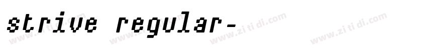 strive regular字体转换